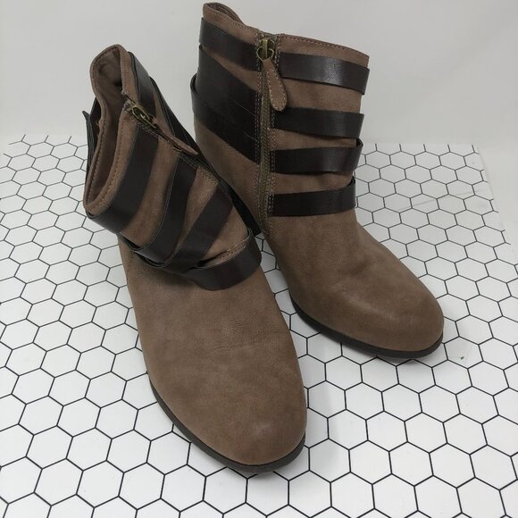 Madden Girl Faux Leather Strappy Ankle Booties 9.5 - Picture 4 of 9